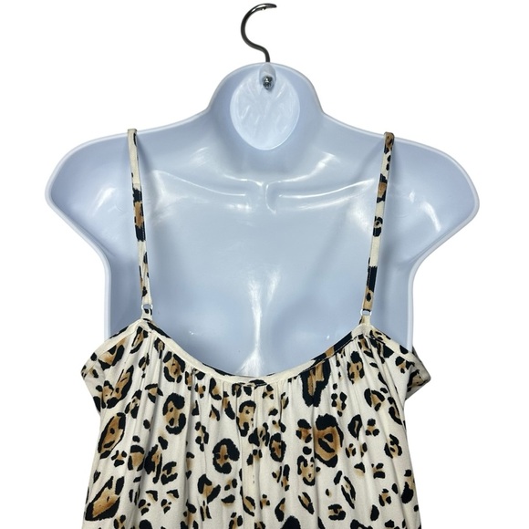 Corey Lynn Calter Arabella Leopard Midi Dress L Petite Spaghetti Strap (No Belt) - Picture 3 of 14
